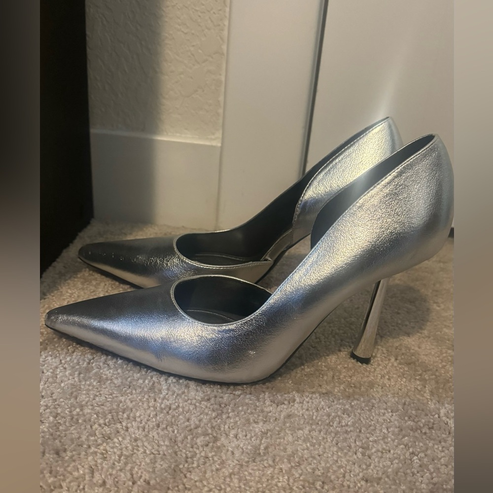 Silver Zara heels.